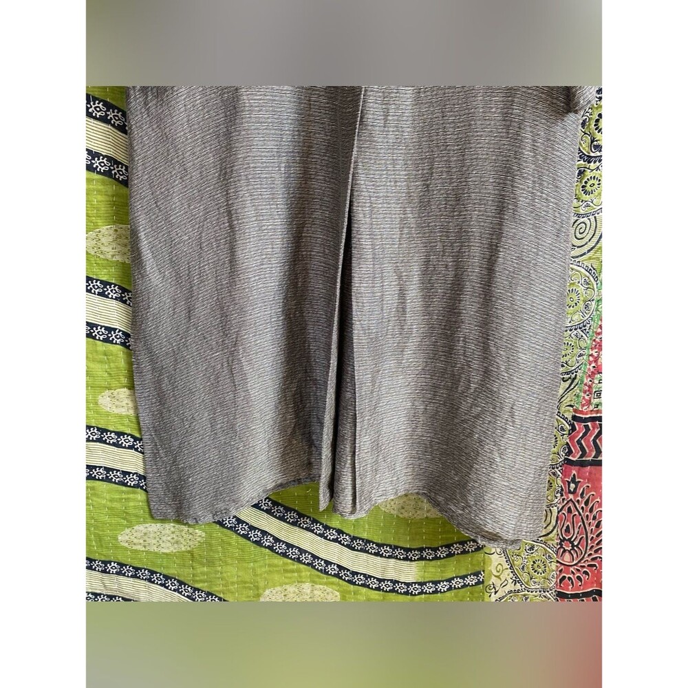 Eileen Fisher Yarn-Dyed Silk/ Linen Handkerchief Farmhouse Shirt Dress Size 1X - Picture 6 of 15